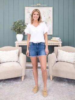 Judy Blue High Waist V Front Shorts W/ Shield Pockets | S-3XL -Women Clothing Shop 52c2b92429f006942b4698dccfd948e3