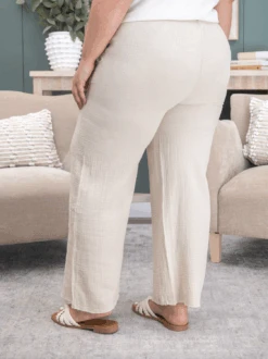 Zenana Washed Double Gauze Elastic Waist Pants | S-L -Women Clothing Shop 53a57e1b8711cd9f76b16ed0c3b28b04