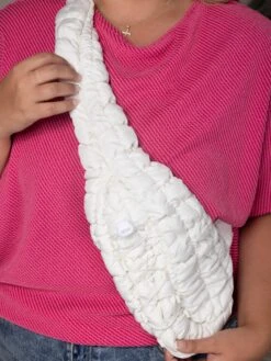 Quilted Drawstring Sling Bag -Women Clothing Shop 55049a73f8bf7b714cd3c6f29cf43c75