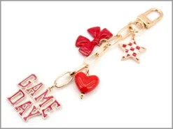 Gameday Bag Charm With Star, Bow, And Heart! -Women Clothing Shop 564aa4fcadb1122ed24802c06ceb4d37