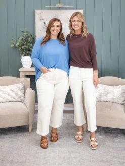 Mica Denim High Rise Cropped Wide Leg W/ Patch Pocket Jean | 0 - 22