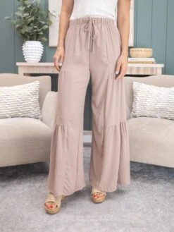 Tiered Wide Leg Pants | S - 3X -Women Clothing Shop 58018052a99b53e92af974e78dfd9e97