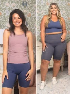 High Waist Biker Short Leggings With Pocket | S-3XL