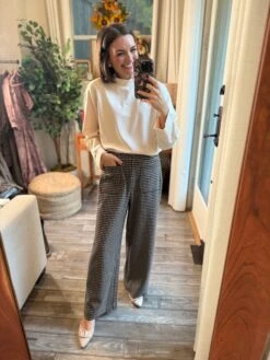 Patterned Flare Leg Pants | S - XL -Women Clothing Shop 59dc1038b812f858ddfa144fdbf48c68