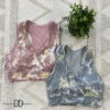 Tie Dye Crossover Front Racerback Sports Bra *Final Sale*
