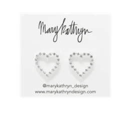 Amber Heart Earrings