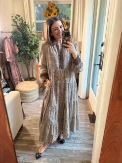 Printed Tiered Layer Maxi Dress | S - L -Women Clothing Shop 5cbedc43a7d68f6477fbcb47946455f1