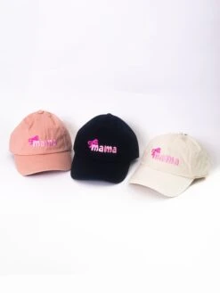 Embroidered Mama & Bow Baseball Cap