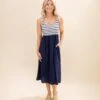Fit And Flare Twofer Look Midi Dress | S-3XL