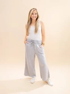 Zenana Acid Wash Fleece Palazzo Sweatpants W/ Pockets | S - 3X -Women Clothing Shop 5ff2c6441fc8baee6e257afe61432e4e