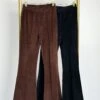 Corduroy Pin Tuck Flare Pants W/ Back Pockets | S-XL SET W/ Sku47076