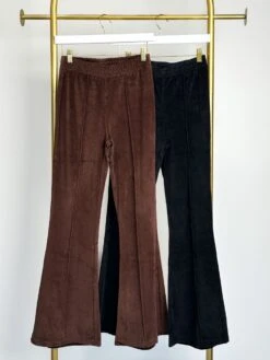 Corduroy Pin Tuck Flare Pants W/ Back Pockets | S-XL SET W/ Sku47076