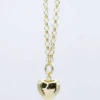 Dainty Chain Puffy Heart Necklace |