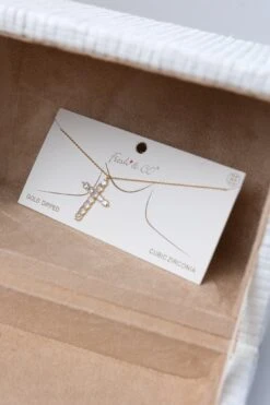 Rhinestone Cross Pendant Necklace