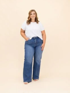 Mica Denim High Rise Wide Leg Jeans With Stretch | 0-15 -Women Clothing Shop 62221c551e46ece4ad1b84af40bda17f