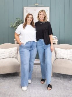 Mica Denim High Rise Wide Leg W/ Slant Pocket | 0-15