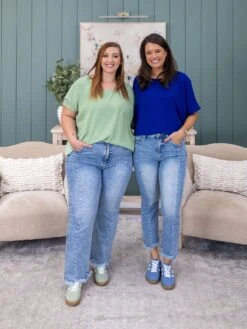 Risen High Rise Crop Flare Seam Detail Uneven Frey Hem Jean | 0-3X