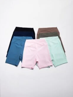 Nylon Ribbed Biker Short | S - 3XL Set W/ Sku51928