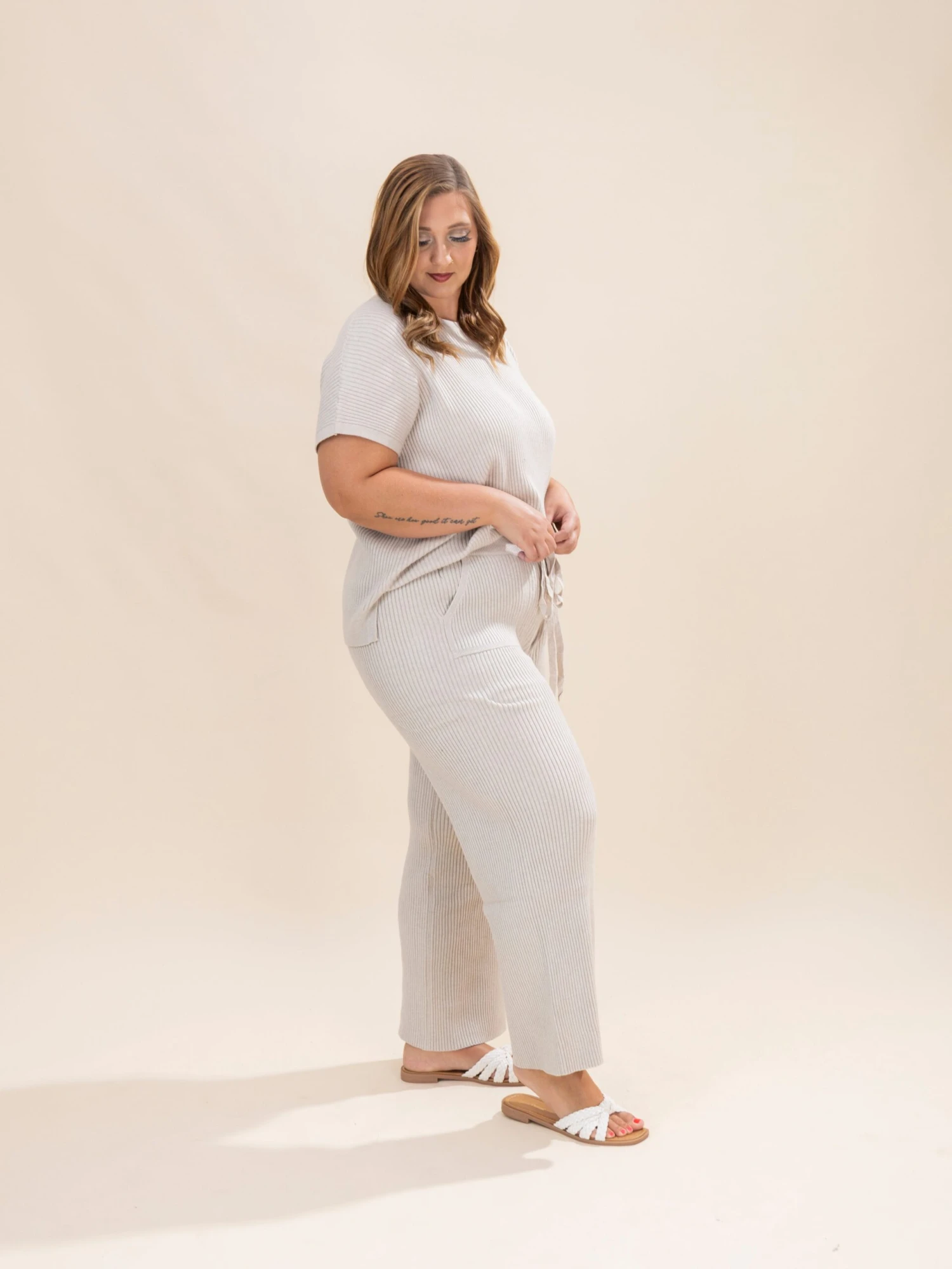 Ribbed Wide Leg Knit Sweater Pants | S-3XL Pair W/ Sku 10 Ribbed Wide Leg Knit Sweater Pants | S-3XL Pair W/ Sku - Image 10