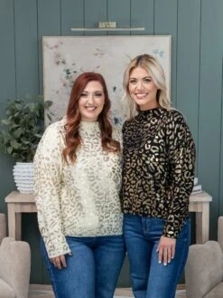 Metallic Leopard Sweater | S- XL