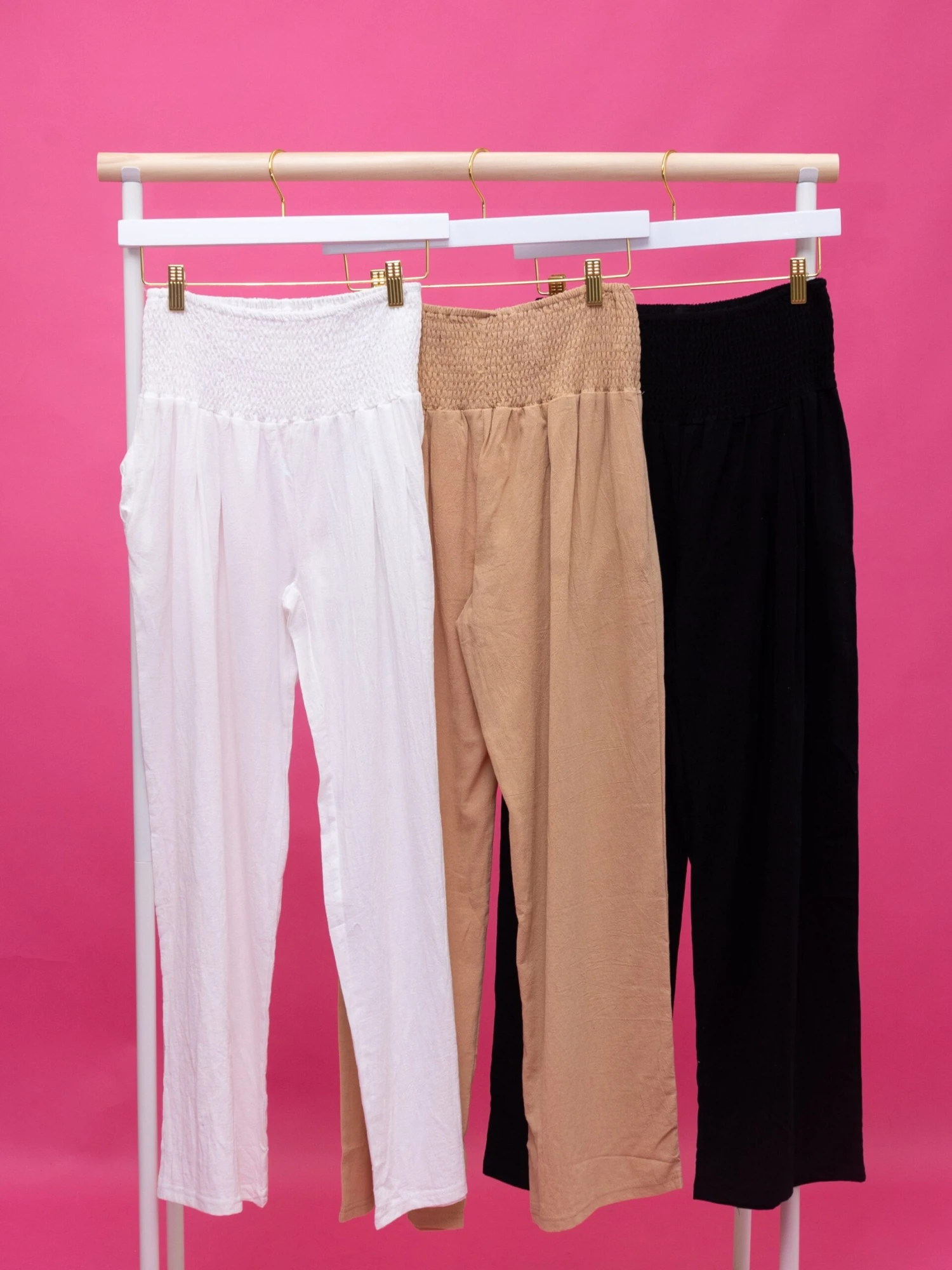 Smocked Wide Waistband High Waist Wide Leg Pants | S - 2XL 1 Smocked Wide Waistband High Waist Wide Leg Pants | S - 2XL
