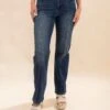 Judy Blue Mid Rise Straight Western Seam Detail Jeans | 0-24W
