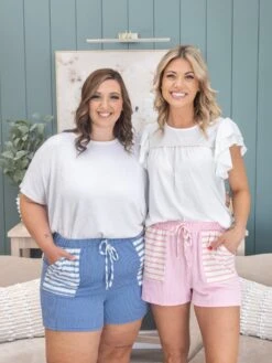 Jacquard Stripe Casual Short | S-3X