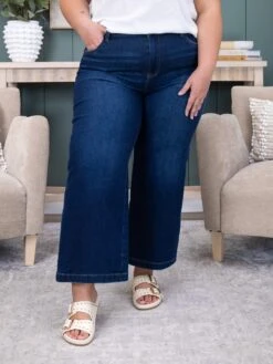 Risen High Rise Crop Wide Leg Jean | 0-3X -Women Clothing Shop 6d200c9d2d9412f86e0d6f3afc13219a