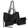 3-Piece Tote Bag Set With Crossbody Pouch And Wristlet Wallet Top's Handbags