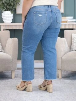 Zenana High Waist Straight Leg Medium Wash Jeans | 1 - 15 -Women Clothing Shop 6de55b05f4a9ab8df0117ae321953030