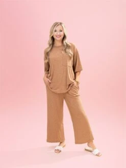 Slub Ribbed Crop Pants By DD Design | S-3XL Pair W/ Sku63651 -Women Clothing Shop 6dfff165e42998a81421fe58298aca7f