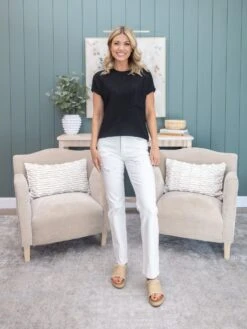 Mica Denim High Rise Slim Straight Leg Distressed Jeans | 0-15 -Women Clothing Shop 6e80e7c2135b48dd4820b6ceb7877f68