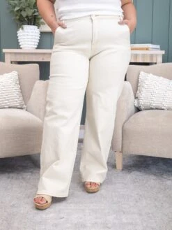 Risen Tummy Control Mid Rise Fit Ankle Baggy Pants | 0-3X -Women Clothing Shop 6e8108b8a12def163a389a1c194dc694