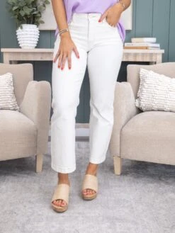 Risen Tummy Control Mid-Rise Ankle Straight Jeans | 0 - 3X -Women Clothing Shop 6eaed81459fe22b5b3a74b732a0798e3