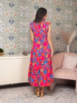 Floral V-Neck Tiered Maxi Dress | S - XL -Women Clothing Shop 6eb6d5981c4c9f29a17e53aceebb31cf