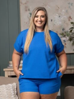 Elastic Waist Shorts W/ Pleats | S-L Set W/ Sku53066 -Women Clothing Shop 6f5667146837216b44da4da8a4f0f56f