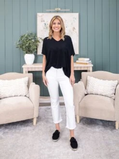 Risen Tummy Control Mid Rise Crop Straight Fray Hem Pant | 0-3X 10 Risen Tummy Control Mid Rise Crop Straight Fray Hem Pant | 0-3X -Women Clothing Shop 6f9c0a59607119e009874a2775e5ece0