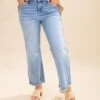 Risen Mid Rise Crop Straight Jeans | 0-3XL