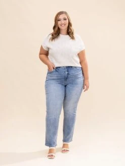 Mica Denim Super High Straight Leg Tummy Control Jeans | 0-15 -Women Clothing Shop 70e36b63e361d537518766f1d0917ceb