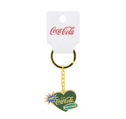 Coca-Cola Always Heart Enamel Keychain