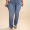 Judy Blue Mid Rise Vintage Wash Boot Cut With Destroy Hem | 0-24W