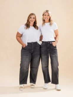 Mica Denim Super High Hidden Button Barrel-leg Jean | 0-15 -Women Clothing Shop 73b97ea04fbc7f410ecd5355fed31072