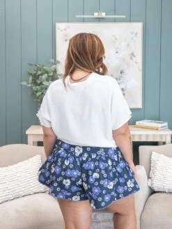 Floral Shorts With Gathered Details | S - L Umgee -Women Clothing Shop 7438f34d9aa1a7a712e277f84cdd6266