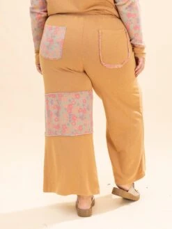 Mixed Print Mineral Washed Wide Leg Pants | S-L Pair W/ Sku63795 -Women Clothing Shop 7493f758ba8543599f298ffb7a4b9bdb