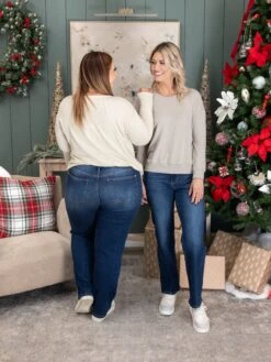 Judy Blue Mid Rise Side Seam Detail Straight Jean | 0-24 -Women Clothing Shop 74e9717ff31b6af8cac344a5a26df4bb