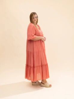 Textured Puff Short Sleeve Tiered Maxi Dress | S-L -Women Clothing Shop 74f9c086d69d2b97e53a34759e77db47
