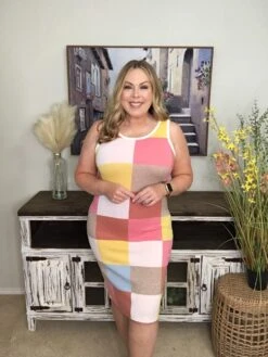 Colorblock Sleeveless Midi Dress | S-L -Women Clothing Shop 75cfb3e9f430dfc4e85a7cdf0d13d7f3