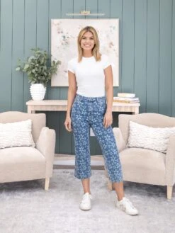 Judy Blue High-Waist Flower Print Cropped Wide Leg Jeans | 0-20W -Women Clothing Shop 7801eafa29fdb27b881b43fea6b118d7