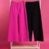 High Waist Wide Leg Crop Pants | S - L Set W/ Sku52622