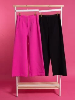 High Waist Wide Leg Crop Pants | S - L Set W/ Sku52622